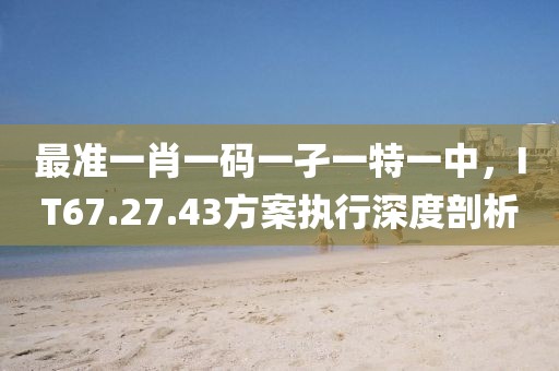 最准一肖一码一孑一特一中，IT67.27.43方案执行深度剖析