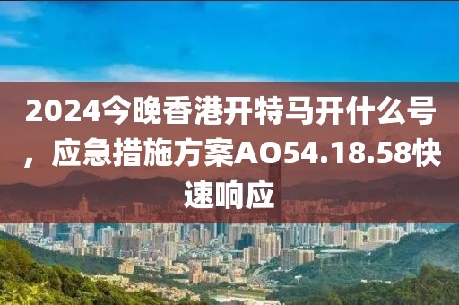 2024今晚香港开特马开什么号，应急措施方案AO54.18.58快速响应