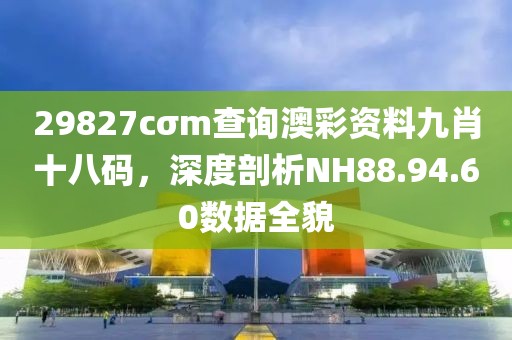 29827cσm查询澳彩资料九肖十八码，深度剖析NH88.94.60数据全貌