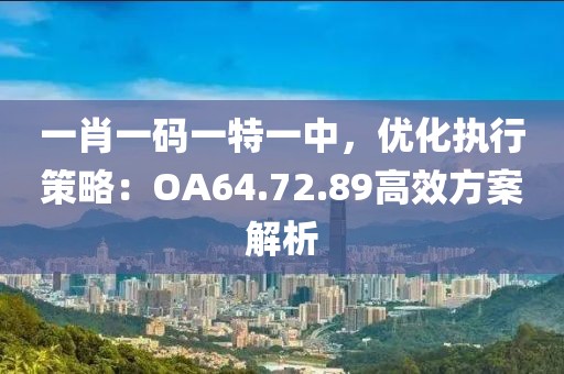 一肖一码一特一中，优化执行策略：OA64.72.89高效方案解析