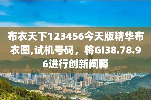 布衣天下123456今天版精华布衣图,试机号码，将GI38.78.96进行创新阐释