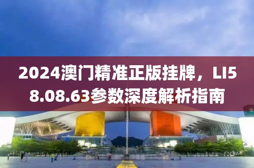 2024澳门精准正版挂牌，LI58.08.63参数深度解析指南