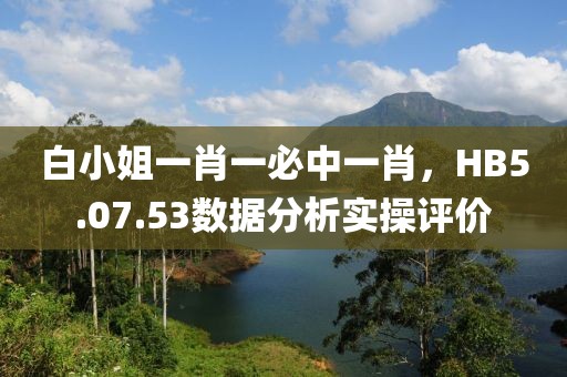 白小姐一肖一必中一肖，HB5.07.53数据分析实操评价