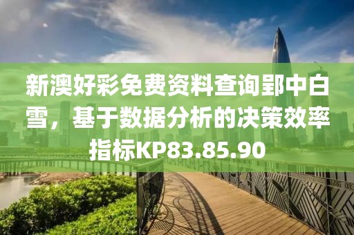 新澳好彩免费资料查询郢中白雪，基于数据分析的决策效率指标KP83.85.90
