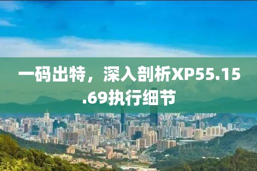 一码出特，深入剖析XP55.15.69执行细节