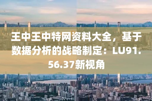 王中王中特网资料大全，基于数据分析的战略制定：LU91.56.37新视角