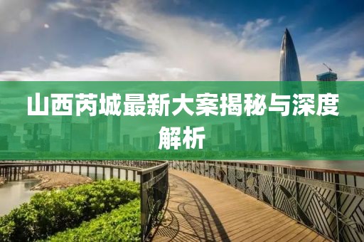 山西芮城最新大案揭秘与深度解析