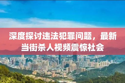深度探讨违法犯罪问题，最新当街杀人视频震惊社会