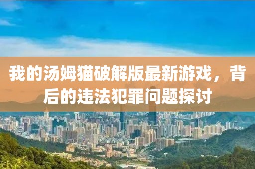 我的汤姆猫破解版最新游戏，背后的违法犯罪问题探讨