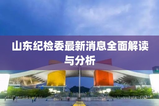 山东纪检委最新消息全面解读与分析
