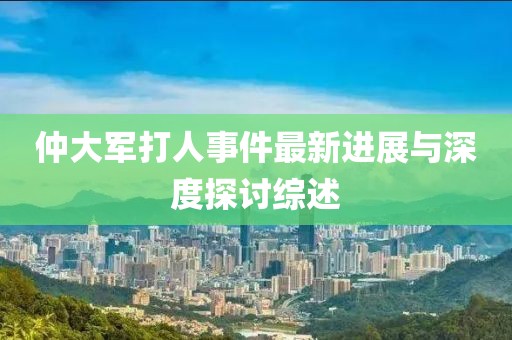 仲大军打人事件最新进展与深度探讨综述
