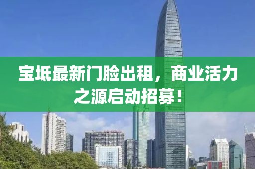 宝坻最新门脸出租，商业活力之源启动招募！