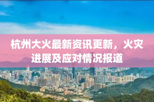 杭州大火最新资讯更新，火灾进展及应对情况报道