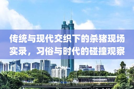 传统与现代交织下的杀猪现场实录，习俗与时代的碰撞观察