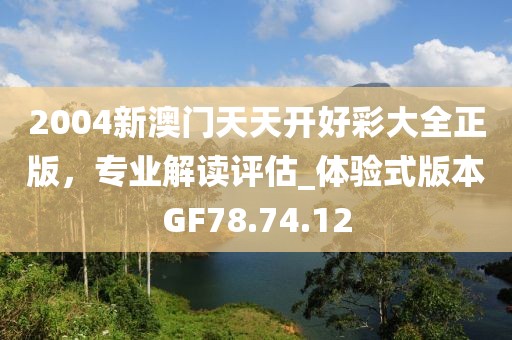 2004新澳门天天开好彩大全正版，专业解读评估_体验式版本GF78.74.12