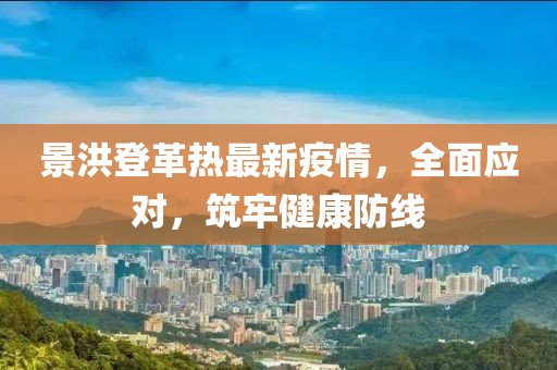 景洪登革热最新疫情，全面应对，筑牢健康防线