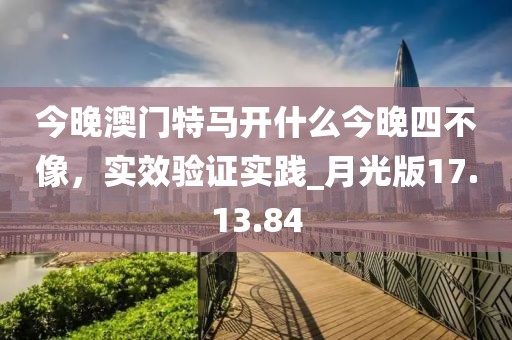 今晚澳门特马开什么今晚四不像，实效验证实践_月光版17.13.84