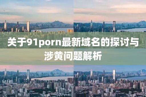 关于91porn最新域名的探讨与涉黄问题解析