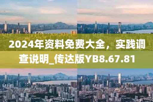 2024年资料免费大全，实践调查说明_传达版YB8.67.81