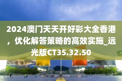 2024澳门天天开好彩大全香港，优化解答策略的高效实施_远光版CT35.32.50