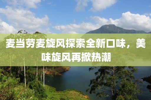 麦当劳麦旋风探索全新口味，美味旋风再掀热潮