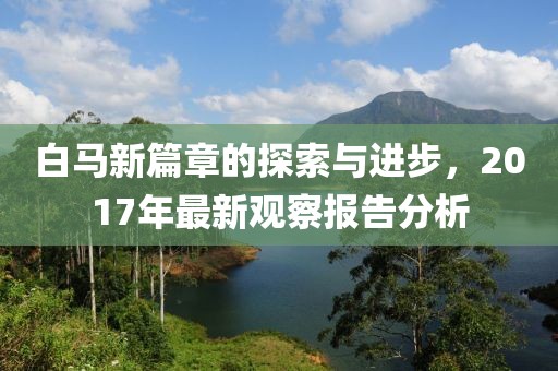 白马新篇章的探索与进步，2017年最新观察报告分析