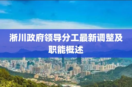 淅川政府领导分工最新调整及职能概述