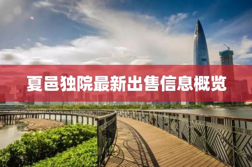 夏邑独院最新出售信息概览