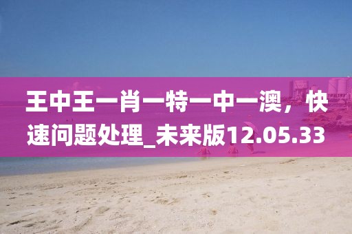 王中王一肖一特一中一澳，快速问题处理_未来版12.05.33