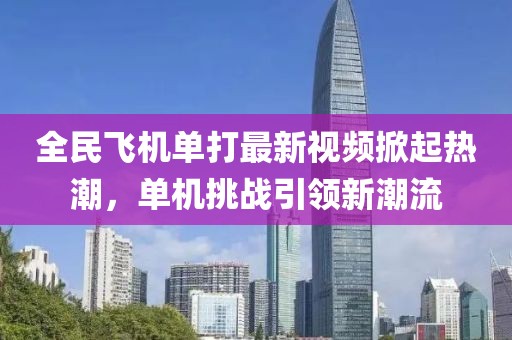 全民飞机单打最新视频掀起热潮，单机挑战引领新潮流