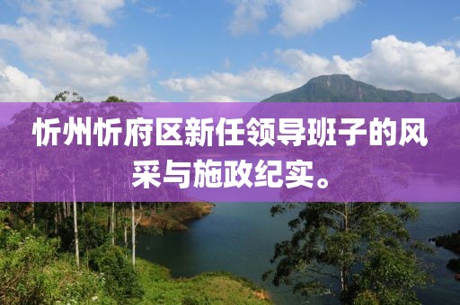 忻州忻府区新任领导班子的风采与施政纪实。