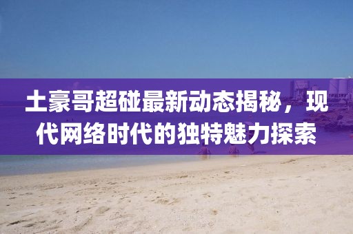 土豪哥超碰最新动态揭秘，现代网络时代的独特魅力探索