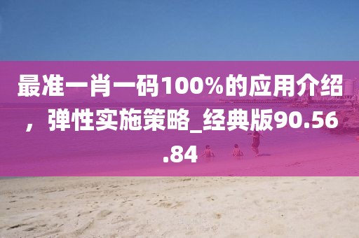 最准一肖一码100%的应用介绍，弹性实施策略_经典版90.56.84