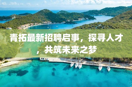 青拓最新招聘启事，探寻人才，共筑未来之梦