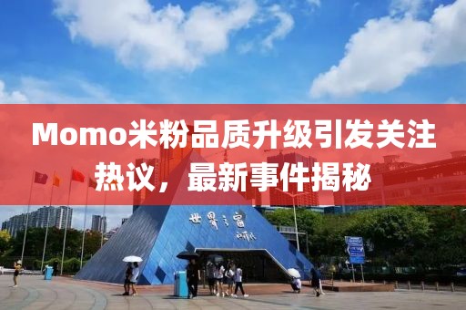 Momo米粉品质升级引发关注热议，最新事件揭秘