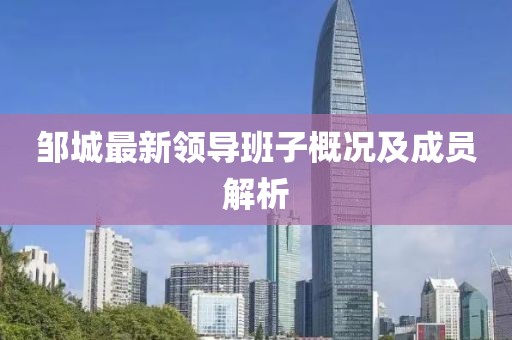 邹城最新领导班子概况及成员解析