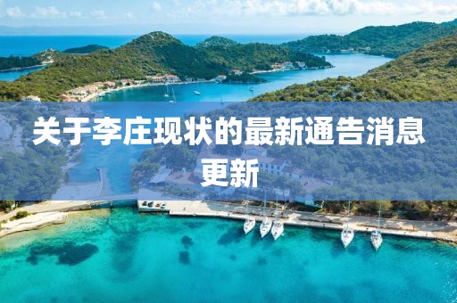 关于李庄现状的最新通告消息更新