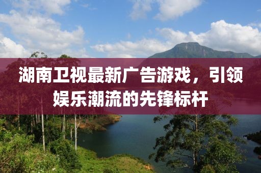 湖南卫视最新广告游戏，引领娱乐潮流的先锋标杆