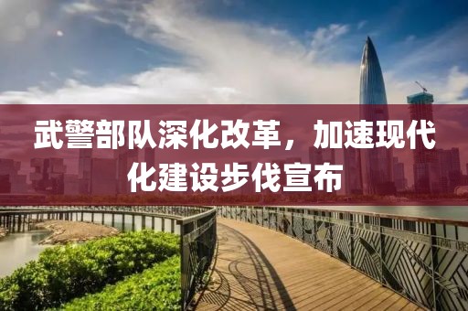 武警部队深化改革，加速现代化建设步伐宣布