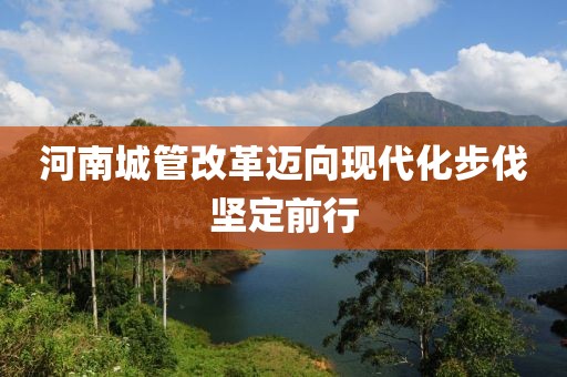 河南城管改革迈向现代化步伐坚定前行