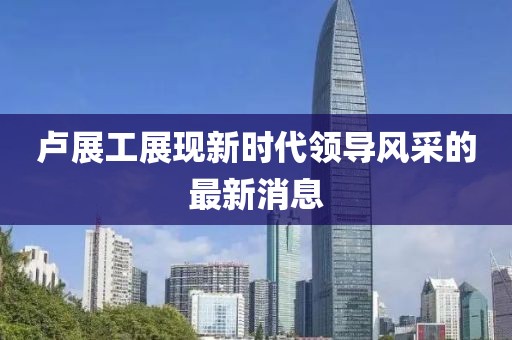 卢展工展现新时代领导风采的最新消息