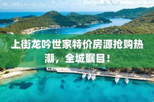 上街龙吟世家特价房源抢购热潮，全城瞩目！