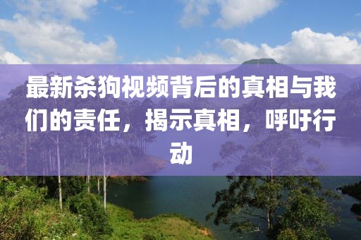 最新杀狗视频背后的真相与我们的责任，揭示真相，呼吁行动