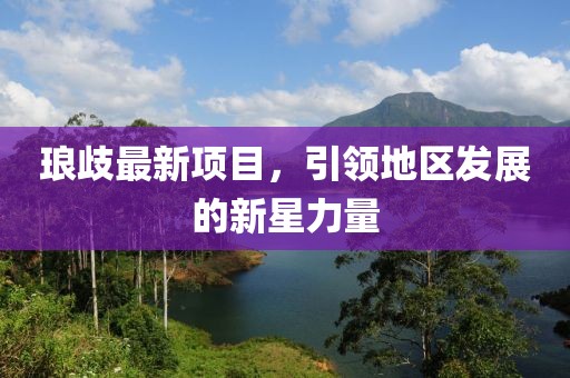 琅歧最新项目，引领地区发展的新星力量