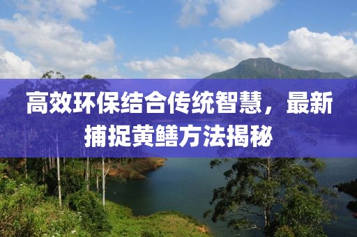 高效环保结合传统智慧，最新捕捉黄鳝方法揭秘