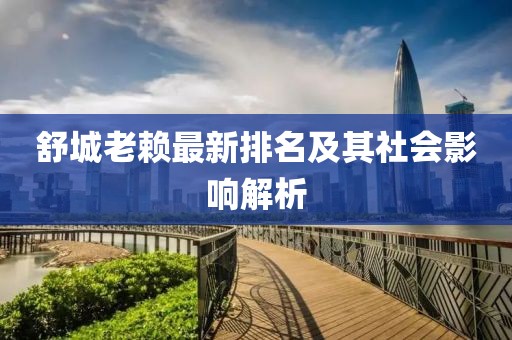 舒城老赖最新排名及其社会影响解析