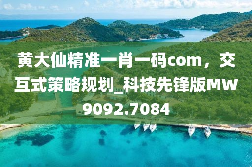 黄大仙精准一肖一码com，交互式策略规划_科技先锋版MW9092.7084