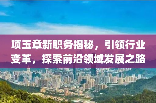 项玉章新职务揭秘，引领行业变革，探索前沿领域发展之路