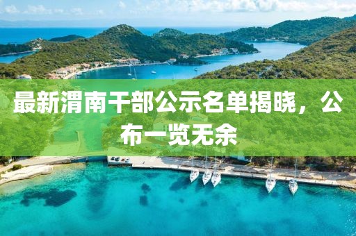 最新渭南干部公示名单揭晓，公布一览无余