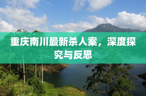 重庆南川最新杀人案，深度探究与反思